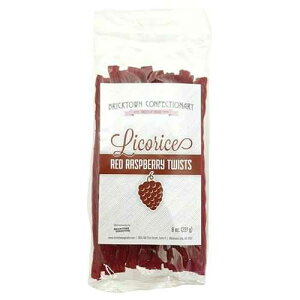 Bricktown Goods Red Raspberry Licorice Twists - Fat-Free Old Fashioned Gourmet Rasberry Licorice Candy - Soft & Chewy Texture with Bold Fresh Flavor - Licorice Candy - (8 oz)