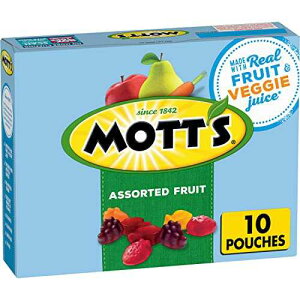 Mott's Fruit Flavored Snacks, Assorted Fruit, Gluten Free Snack, 10 Ct, 8 oz