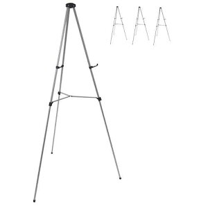 �y�ʃA���~�j�E���L�k���f�B�X�v���C �C�[�[���A70 �C���`�A�u���b�N Audio-Visual Direct Lightweight Aluminum Telescoping Display Easel, 70 Inches, Silver (4 Pack)