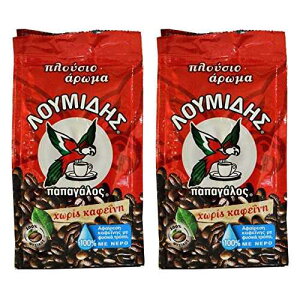 Loumidis �M���V���҂��R�[�q�[ �p�p�K���X �g���f�B�V���i�� �f�J�t�F 2 �p�b�N (3.4 �I���X) Loumidis Greek Ground Coffee Papagalos Traditional Decaf 2 Pack (3.4 Ounces)