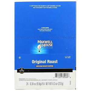 �}�N�X�E�F���n�E�X �I���W�i�����[�X�g�R�[�q�[ K�J�b�v �V���O���T�[�u 24�� Maxwell House Original Roast Coffee K Cup Single Serve, 24 Count