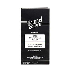 Baronet Coffee Pods [French Roast Kenya-54 Pods] Single Cup Use, Like Senseo [3 Boxes of 18 Single Serve 10 Gram] Regular Strength [Dark French Roast Kenya]