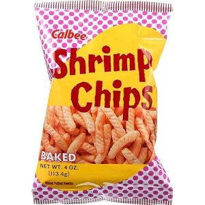 Calbee �X�i�y�A�`�b�v�X - �x�C�N�h - �G�r���� - 4 �I���X - 12 ���� - �����p�t�X�i�b�N Calbee Snapea Chips - Baked - Shrimp Flavored - 4 oz - case of 12 - Wheat Puffed Snacks