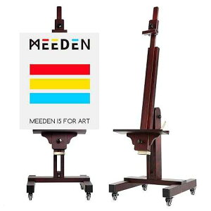 MEEDEN Heavy Duty Painting Easel: Professional Solid Beechwood Large Easel Holds Canvas Art up to 71�h High - Tilts Flat Easily Wooden Floor Easel for Adult Artist Beginners Art Studios
