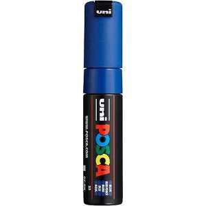Uni-Ball Posca Marker 8K in Blue, Pens for Art Supplies, School, Rock Art, Fabric, Paint Pen, Art, Posca Markers