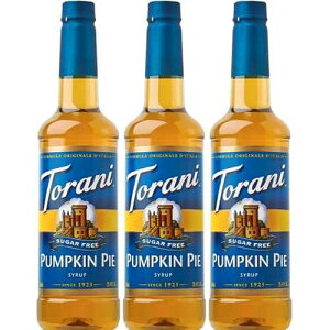 Torani �V���K�[�t���[�V���b�v�A�p���v�L���p�C�A25.4 �I���X�{�g�� (3 �p�b�N) Torani Sugar Free Pumpkin Pie 750 ML (Pack of 3)