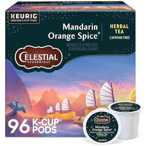 Celestial Seasonings �}���_���� �I�����W �X�p�C�X �n�[�u�e�B�[�A�V���O���T�[�u �L���[���O K �J�b�v �|�b�h�A96 �J�E���g Celestial Seasonings Mandarin Orange Spice Herbal Tea, Single-Serve Keurig K-Cup Pods, 96 Coun