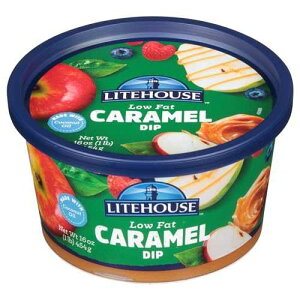 Litehouse Low Fat Caramel Snack Dip - Caramel Sauce Dipping Cups for Apples & Desserts, Gluten-Free, Vegetarian, Made with Real Butter & Coconut Oil - 16 Ounce