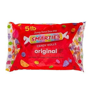 �X�}�[�e�B�[�Y �L�����f�B���[���A5�|���h�� Smarties Candy Bulk Rolls Original Flavor, Gluten & Vegan Free, Classic Sweetness from Family Owned Company Since 1949, Peanut-Free & Dairy-Free, Perfect Halloween, 5 lb Bag