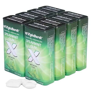 XYLOBURST �X�y�A�~���g �L�V���g�[�� �K�� �W���[ 8/25 �A0.02 �|���h XyloBurst Gum | Xylitol Chewing Gum | Sugar Free, Gluten Free, Keto Friendly | Aspartame Free Gum For Oral Health | Spearmint Gum | 24 Pieces (P