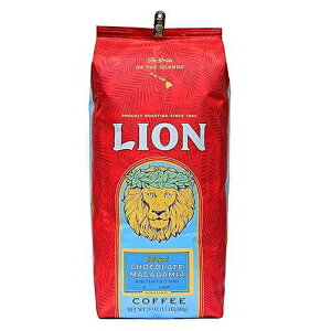 Lion Coffee Chocolate Macadamia Flavored Ground Coffee, Light Roast, Hawaiian Inspired Taste - 24 Ounce Bag