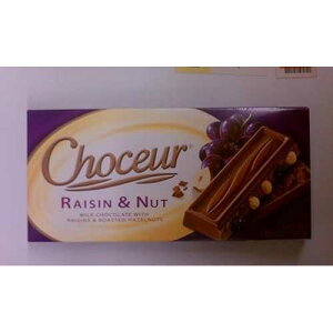 Choceur �~���N�`���R���[�g ���[�Y���ƃ��[�X�g�w�[�[���i�b�c���� 7.05 �I���X (6 �p�b�N) Choceur Milk Chocolate with Raisins and Roasted Hazelnuts 7.05 OZ (Pack of 6)
