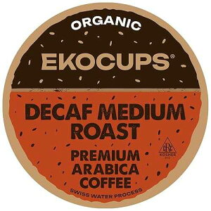 EKOCUPS Organic Swiss Water Decaf Medium Roast Coffee Pods, 30% More Coffee Per Cup, Fair Trade Decaffeinated Coffee for Keurig K Cup Machines, Recyclable Pods, 40 Count