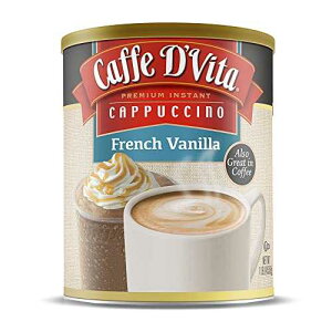 �J�t�F �f�B���B�[�^ �t�����` �o�j�� �J�v�`�[�m 1 �|���h�� (16 �I���X) Caffe D'Vita French Vanilla Cappuccino Mix - Instant Cappuccino Mix, French Vanilla Instant Coffee, Gluten Free, No Cholesterol, No Hydrogenated Oils