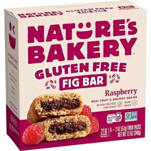 Nature's Bakery Nature�fs Bakery Gluten Free Fig Bars, Raspberry, Real Fruit, Vegan, Non-GMO, Snack Bar, 1 box with 6 twin packs (6 twin packs)