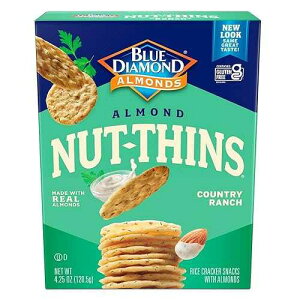 Blue Diamond Almonds Nut Thins Cracker Crisps, Country Ranch, 4.25 Ounce