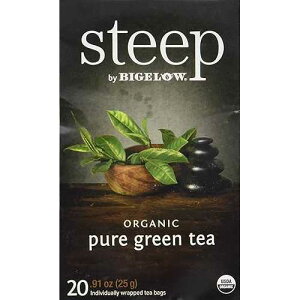 steep by Bigelow Organic Pure Green Tea, 20 Count (Pack of 6), 120 Tea Bags Total Bigelow Tea steep by Bigelow Organic Pure Green Tea, 20 Count (Pack of 6), 120 Tea Bags Total