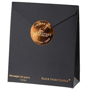 Black Ivory Coffee ? World�fs Rarest Coffee, Naturally Refined by Elephants, 40g (1.41 oz) Whole Beans - Only 500 Pounds (225 kg) Harvested Annually - Ultra Luxury Gift