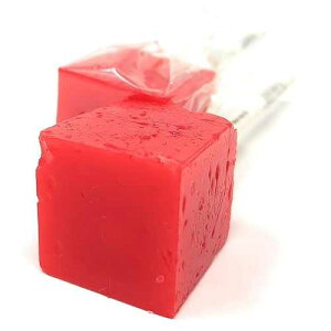Hard Candy Cube Lollipop Suckers: Individually Wrapped Flavored Sucker Pack by Espeez - Old Fashioned Square Party Pops in Bulk - Watermelon, 48 Count
