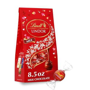 Lindt LINDOR Valentine's Milk Chocolate Candy Truffles, 8.5 oz. Bag