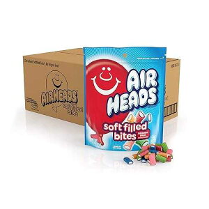 Airheads Soft Filled Bites, Assorted Fruit Flavors, Easter Candy, Easter Basket Essentials Stuffers for Kids and Adults, Soft and Chewy, 9 Ounce Bags (Box of 12)
