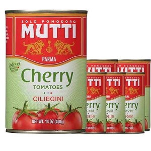 Mutti Cherry Tomatoes (Ciliegini), 14 oz. / 6 Pack / Italy's #1 Brand of Tomatoes / Fresh Taste for Cooking / Canned Tomatoes / Vegan Friendly & Gluten Free / No Additives or Preservatives Mutti Cherry Tomatoes