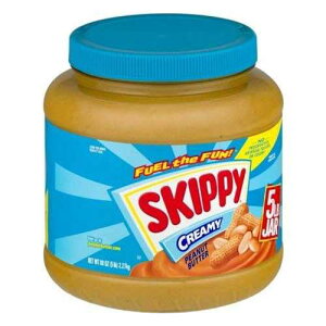 SKIPPY Peanut Butter, Creamy, 7 g protein per serving, 5 lb (Pack of 6)