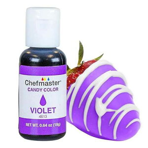 Chefmaster Violet Candy Color True-Tone Shades Oil-Based Professional-Grade Dye Chocolate, Strawberries, Cake Pops Decorating Easy-to-Use Manufactured in the USA 0.70 oz