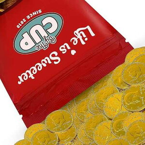 By The Cup �`���R���[�g �S�[���h �R�C�� 2 �|���h �o���N�o�b�O By The Cup Milk Chocolate Gold Coins, 2 lb Bulk Bag (Approximately 120 Coins)