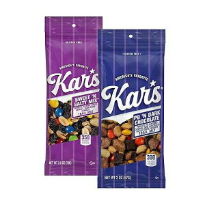 Kar's Kar�fs Nuts Variety Pack Trail Mix Snacks - Sweet 'N Salty Mix, Peanut Butter 'N Dark Chocolate, 2oz ? Grab & Go Bags, Individual Snack Packs (Pack of 24), Gluten-Free Trail Mix Snack