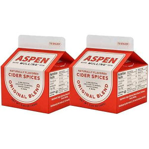 �A�X�y�� �~���[�����O �T�C�_�[ �X�p�C�X - 5.65 �I���X�̃J�[�g�� 2 �p�b�N Aspen Mulling Cider Spices Original Blend. Cinnamon, Nutmeg, & Clove. Holiday Mulling Spice Mix for Spiced Cider, Mulled Red Wine, & Festive Wint