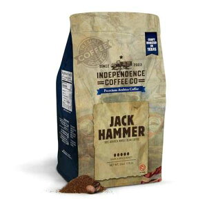 Independent Coffee Co. JackHammer ��_�őf�p�ȃ_�[�N���[�X�g�S���R�[�q�[�A24 �I���X�o�b�O Independence Coffee Co. JackHammer Bold and Earthy, Dark Roast Whole Bean Coffee, 24 Ounce Bag (Packaging May Vary)