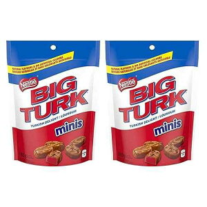 Nestle Big Turk Bites Minis 180g/6.3oz, 2-Pack, Imported from Canada, Low Fat Chocolate Candy with Jelly
