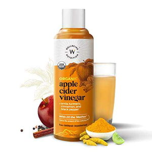 Wellbeing Nutrition USDA �I�[�K�j�b�N �q�}���� �A�b�v�� �T�C�_�[ �r�l�K�[ (2X �}�U�[) �A���� (�Ɖu�͂̂��߂̃r�^�~�� C)�A�^�[�����b�N�A�V�i�����A�u���b�N�y�b�p�[���� | ���A���h�߁A���E