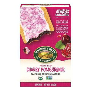 Nature's Path Organic Toaster Pastries, Frosted Cherry Pomegranate, 72 Count (Pack of 12, 11 Oz Boxes), Made From Real Cherries