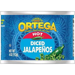 �I���e�K�y�b�p�[�Y�A�p�؂�n���y�[�j���A�z�b�g�A4�I���X(24�p�b�N) Ortega Peppers, Diced Jalapenos, Hot, 4 Ounce (Pack of 24)