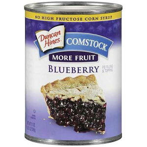 Comstock More Fruit Pie �t�B�����O & �g�b�s���O�A�u���[�x���[�A21 �I���X (4 �p�b�N) Comstock DUNCAN HINES BLUEBERRY PIE FILLING & TOPPING CAN 21 OZ - PACK OF 4