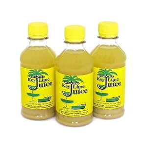 Manhattan Key Lime Juice 8 oz - Pack of 3 - 100% Natural Key Lime Juice for Baking, Cocktails, Cooking & Beverages - No Preservatives, Kosher, Vegan, Gluten-Free
