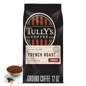 Tully's Coffee French Roast, Ground Coffee, Dark Roast, Bagged 12oz