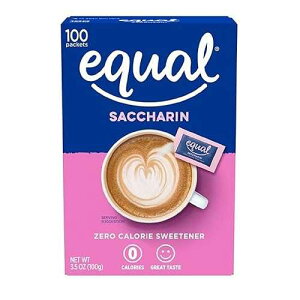 �����̍�����փp�P�b�g - 100 ct EQUAL Pink Zero Calorie Sweetener, Saccharin Sugar Substitute, Zero Calorie Sweetener Packets, Sugar Alternative, 100 Ct (Pack of 1)