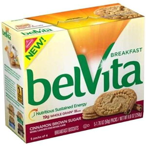 Belvita �u���b�N�t�@�X�g�o�[�A�V�i�����ƃu���E���V���K�[�A1.76 �I���X (64 �p�b�N) Belvita Breakfast Bar, Cinnamon and Brown Sugar, 1.76 Ounce (Pack of 64)