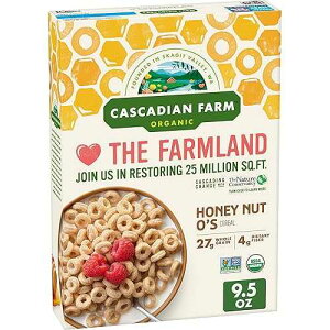 Cascadian Farm �I�[�K�j�b�N �n�j�[ �i�b�c O's �V���A���A9.5 �I���X Cascadian Farm Organic Honey Nut O's Cereal, 9.5 oz (Pack of 12)