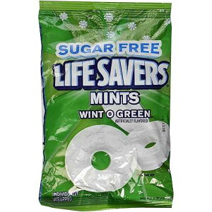 Life Savers �V���K�[�t���[ �n�[�h �L�����f�B�AWint-O-Green-2.75 �I���X�A3 �p�b�N Life Savers Sugar Free Hard Candy, Wint-O-Green-2.75 oz, 3 Pack