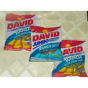 DAVID ���[�X�g & �\���e�b�h RANCH �t���[�o�[�T���t�����[�V�[�h (3 �p�b�N) DAVID Seeds DAVID Roasted & Salted RANCH Flavored Sun Flower Seeds (3 Packs)
