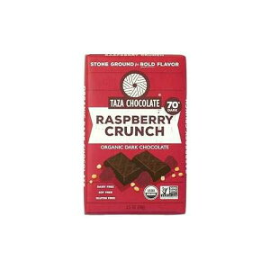 Taza Chocolate Organic Amaze Bar 60% Stone Ground, Raspberry Crunch, 2.5 Ounce (1 Count), Vegan