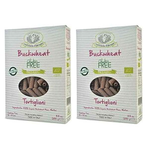 Rustichella d'Abruzzo �I�[�K�j�b�N �O���e���t���[���Ε��g���e�B���I�[�j - 8.8 �I���X (2 �p�b�N) Rustichella d'Abruzzo Organic Buckwheat Tortiglioni (Pack of 2), 250g Each - Gluten-Free Pasta with Distinct Buckwheat Flavor
