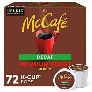 McCafe Premium Roast Decaf Coffee, Single Serve Keurig K-Cup Pods, Decaffeinated, 72 Count