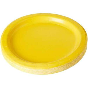 Unique Party Neon Yellow Paper Round Dessert Plates (Pack of 20) 7 - Vibrant & Disposable Tableware, Perfect for Birthday Parties, BBQs, Events, & Gatherings