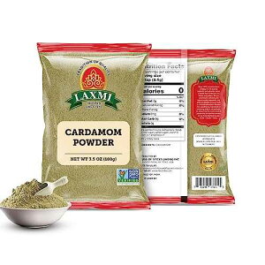 Laxmi �O���E���h�J���_�����p�E�_�[�A�`���I�ȃC���h�����X�p�C�X - 3.5�I���X LAXMI BRAND Laxmi Ground Cardamom Powder, Traditional Indian Cooking Spices - 3.5oz