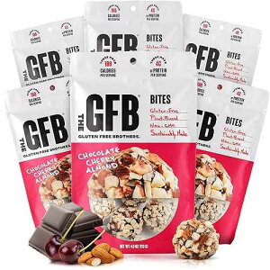 The GFB Chocolate Cherry Almond Protein Bites - Gluten Free, Plant Based, Non GMO, Sustainably Made ? Ridiculously Tasty, Healthy, Vegan, Protein Energy Balls, 4 oz (6 Count)